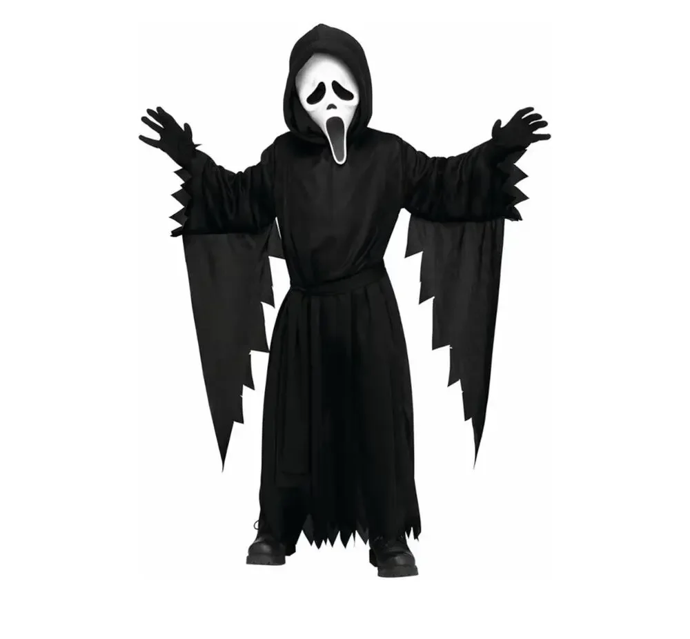 Fun World Scream Ghost Face Halloween Costume Kid Toddler Size 3-4T
